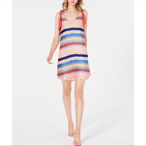 foxiedox Dresses & Skirts - NWT FoxieDox Anthropologie Striped Pleated Shift Dress